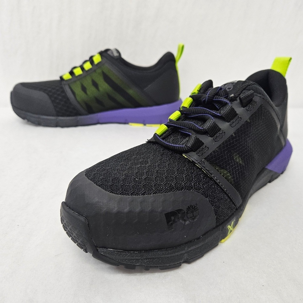 Timberland PRO Radius Work Shoe Composite Toe 1A2844 Black Purple Women Size 9.5 - Picture 3 of 10